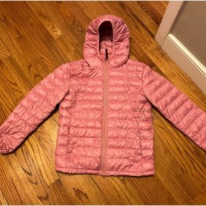 Primary pink light puffer jacket size 12